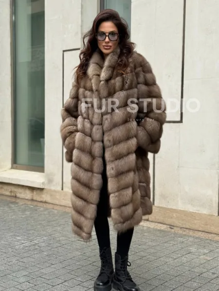 Шуба из натуральной куницы - фото 6