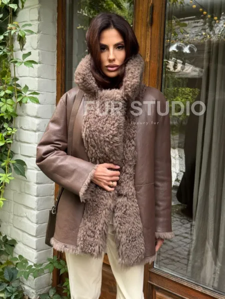 Шуба - дубленка двухсторонняя - фото 5