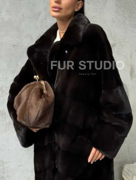 Натуральная норковая шуба - фото 5