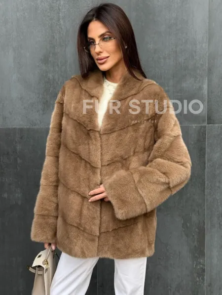 Полушубок норковый - фото 3