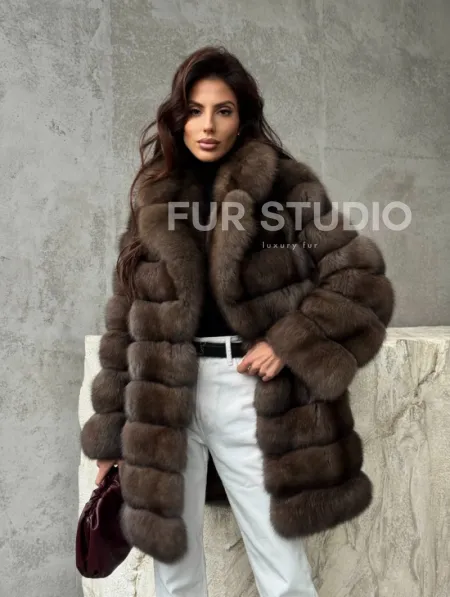 Женская шуба из соболя - фото 10