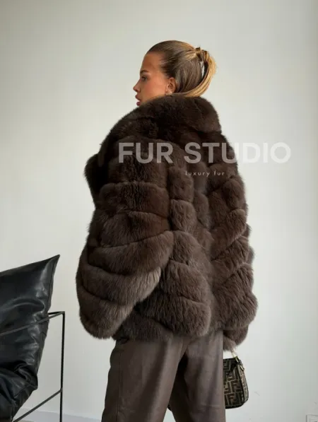 Шуба под соболь - рукава косички - фото 11