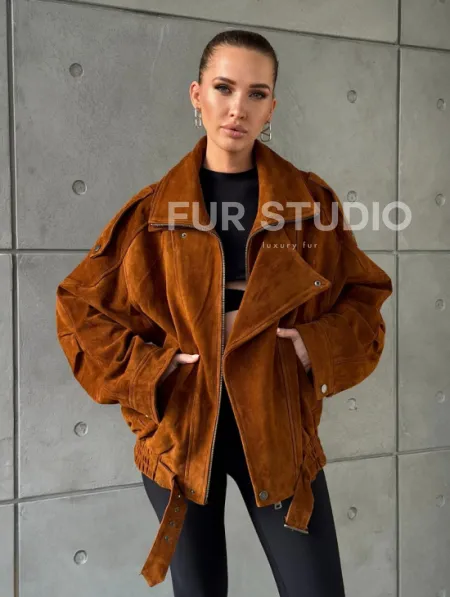 Замшевая куртка-косуха - фото 12