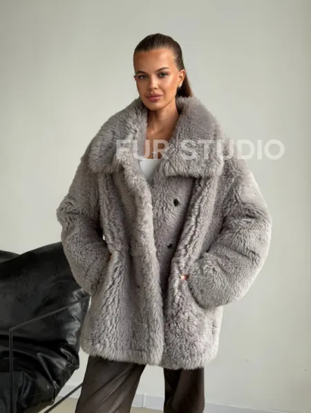 Полушубок из овчины - фото 12