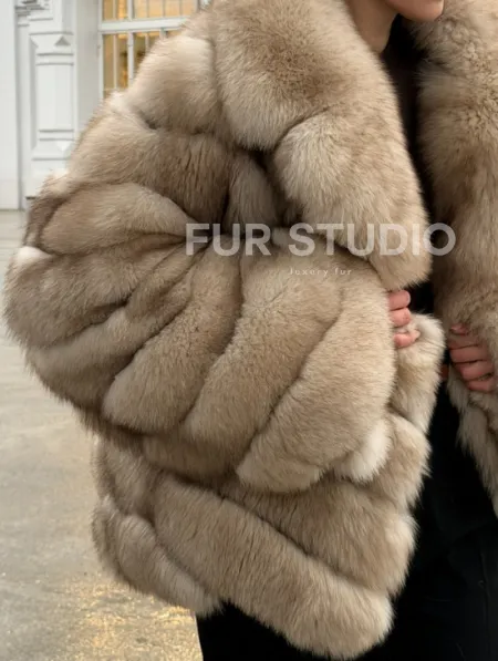 Шуба из песца под куницу - фото 2