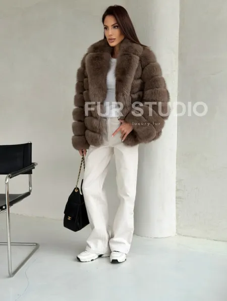 Шуба под соболь из песца - фото 4