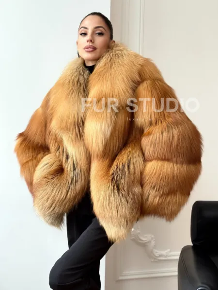 Шуба из лисы огневки - фото 2