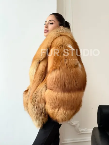 Шуба из лисы огневки - фото 8
