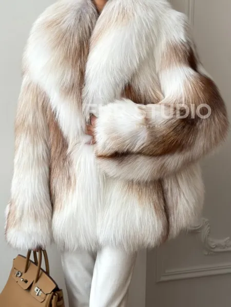 Шуба из меха Marble fox PREMIUM COLLECTION - фото 1