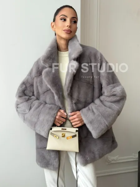 Полушубок норковый - фото 11