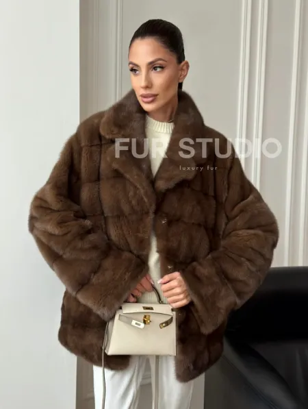 Норковый полушубок - фото 0