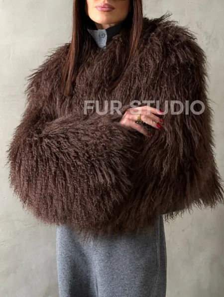 Модный полушубок из ламы - фото 3