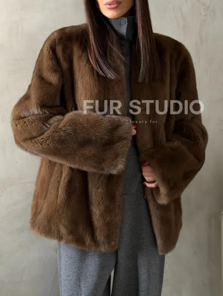 Шуба женская из меха норки - фото 3