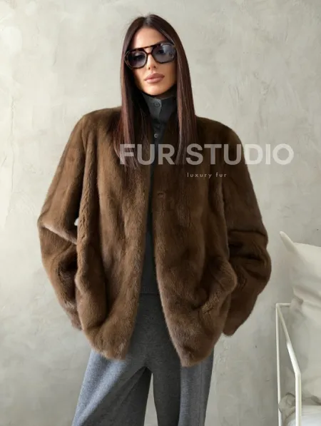 Шуба женская из меха норки - фото 0