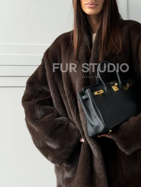 Куртка из норки с V - образным воротом - фото 1