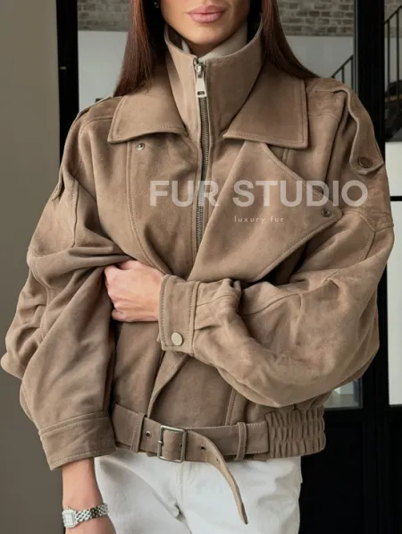 Куртка - бомбер весенняя оверсайз - фото 9