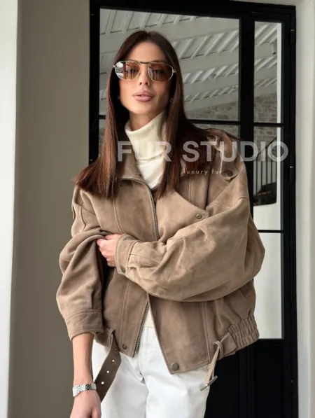 Куртка - бомбер весенняя оверсайз - фото 17