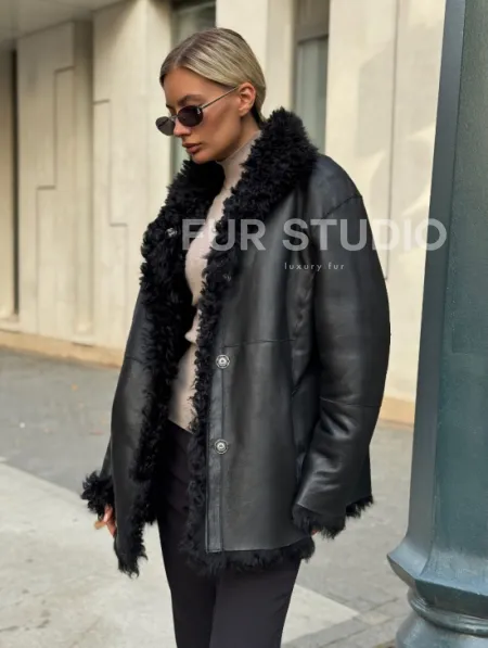 Дубленка из натуральной овчины Тиградо - фото 5