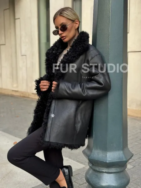 Дубленка из натуральной овчины Тиградо - фото 4