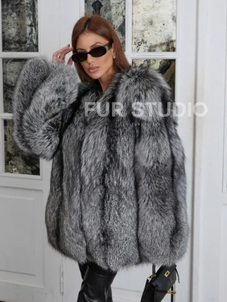 Шуба из чернобурой лисы - фото 0