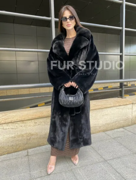 Норка BLACKGLAMA роспуск английский воротник - фото 1