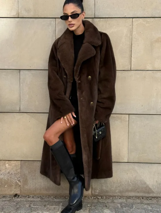 Норковая шуба цельный мех английский воротник KOPENHAGEN FUR - фото 9