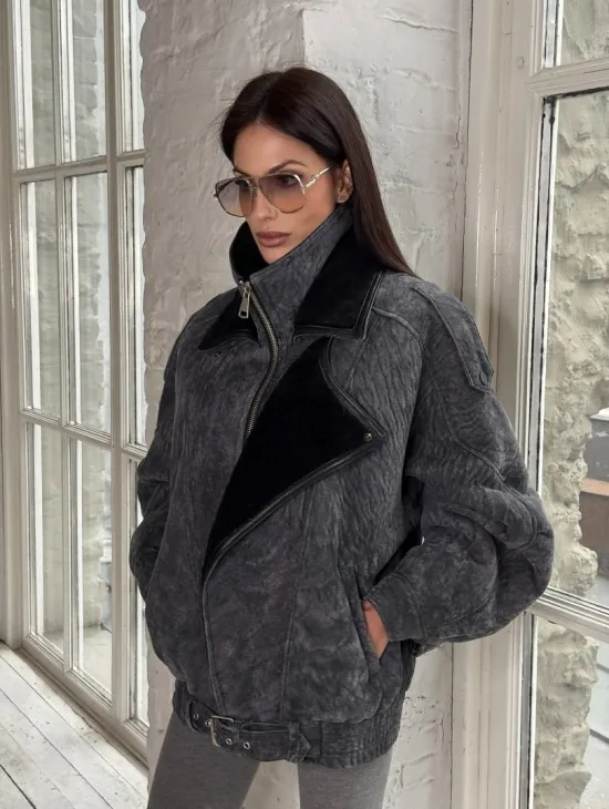 Дубленка - косуха из овчины керли 
