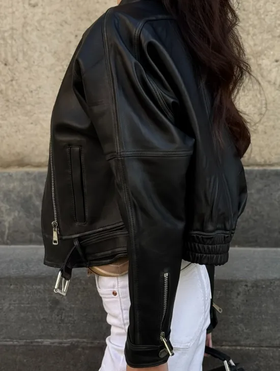 Кожаная куртка в стиле Casual - фото 3