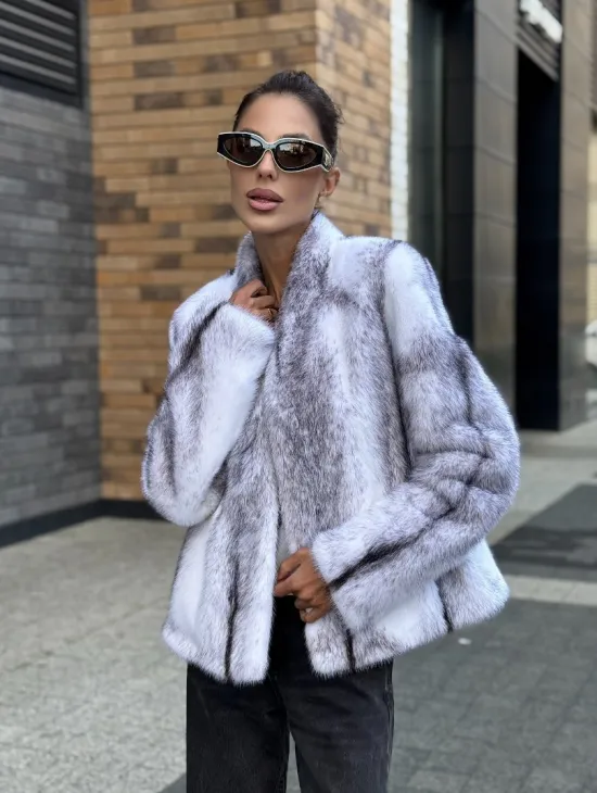 Меховая куртка из норковой крестовки - фото 11