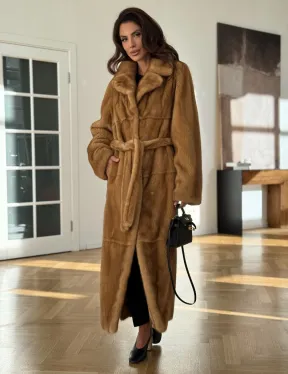 Золотая норковая шуба - фото 6