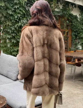 Шуба норковая автоледи - пастель - фото 3