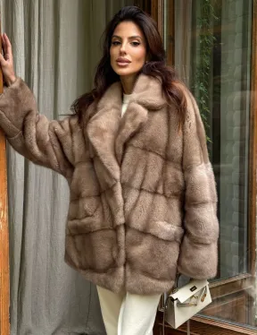 Шуба норковая автоледи - пастель - фото 5