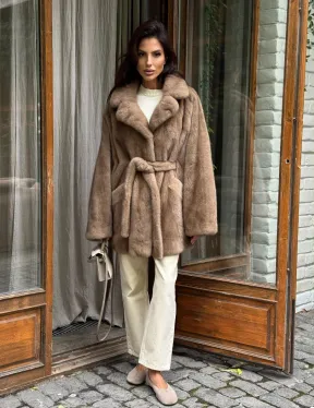 Шуба норковая летучая мышь - фото 7