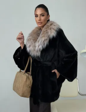 Норковая шуба с рысью - фото 0