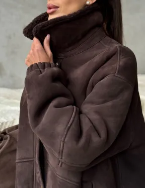 Дубленка бомбер женская - фото 2