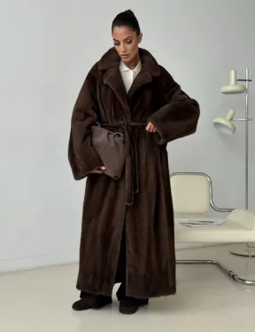 Длинная норковая шуба - фото 9