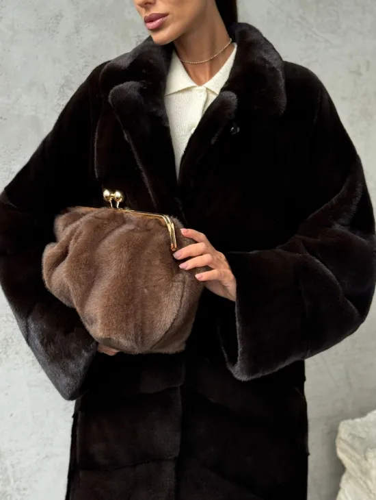 Натуральная норковая шуба - фото 1