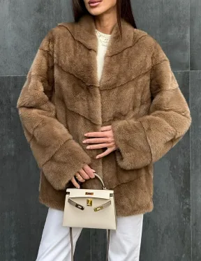 Полушубок норковый - фото 1