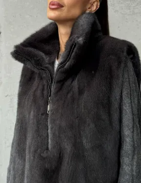 Меховая манишка из меха норки - фото 1