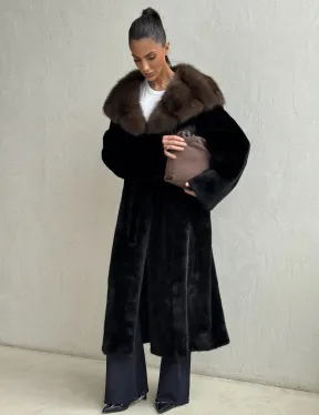 Норка кимоно BLACKGLAMA С капюшоном - фото 5