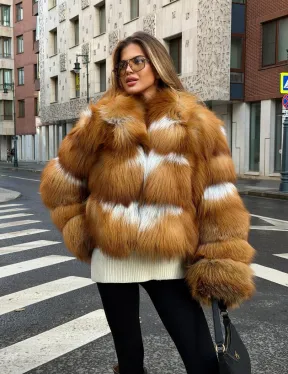 Шуба из лисы с капюшоном - фото 14