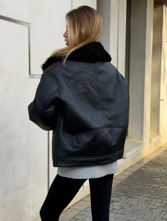 Дубленка авиатор зимняя - фото 10