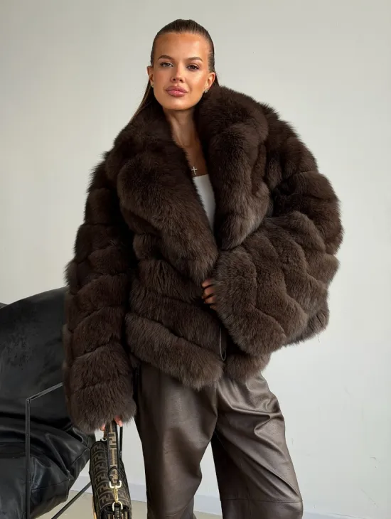 Шуба под соболь - рукава косички - фото 7