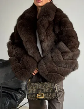 Шуба под соболь - рукава косички - фото 3