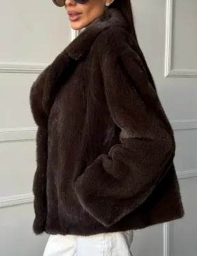 Пиджак норковый - английский воротник - фото 2