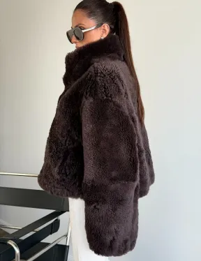 Женская двухсторонняя дубленка - фото 4