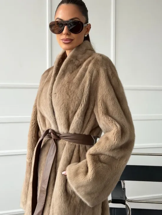 Норковое меховое пальто для женщин - фото 3