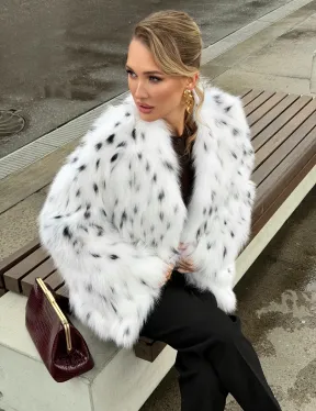 Шуба укороченная из арктической лисы под рысь - фото 13