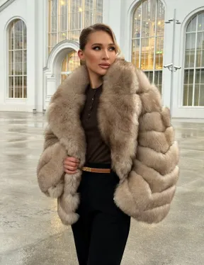 Шуба из песца под куницу - фото 16