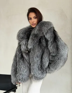 Полушубок из чернобурой лисы - фото 8